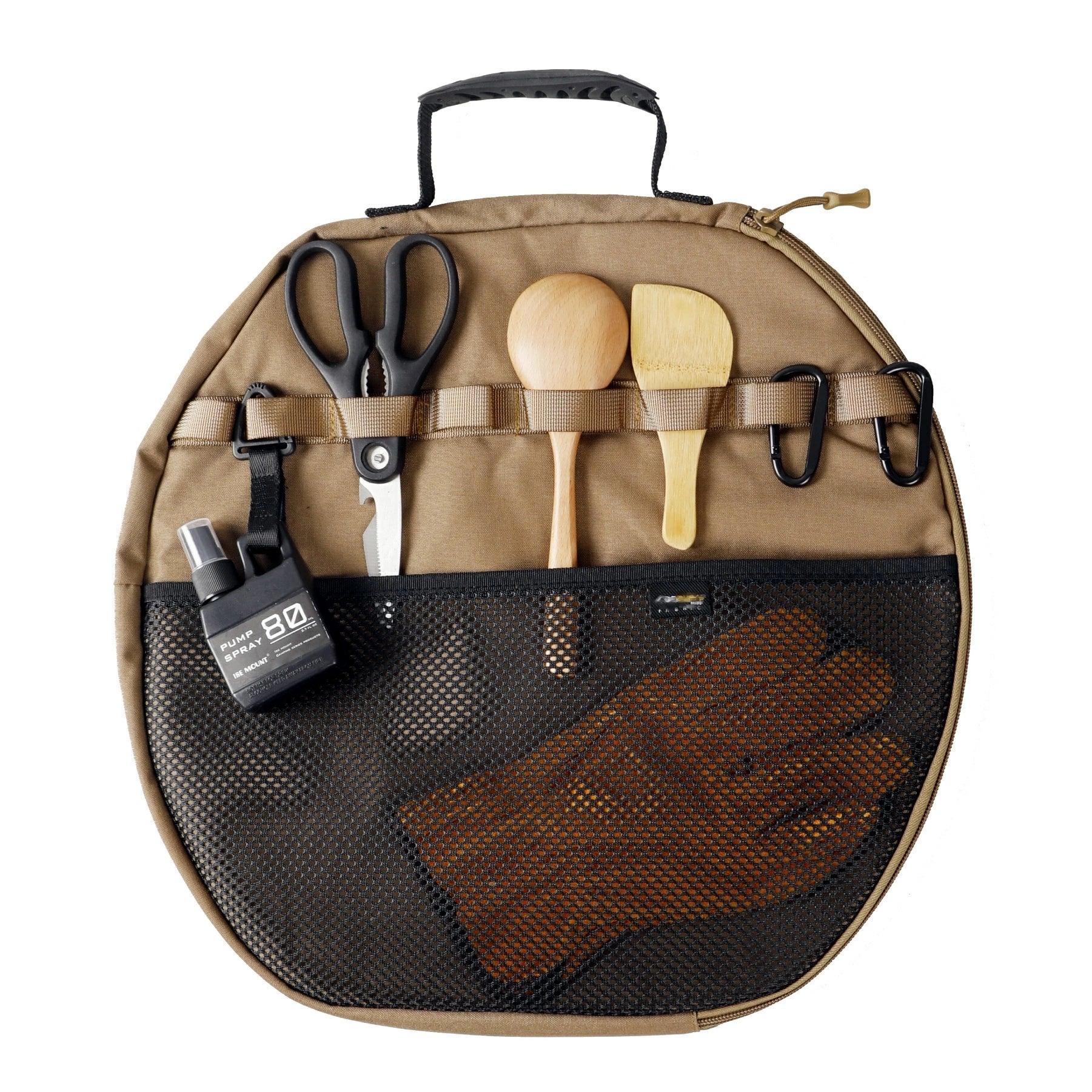 幅広くグリドルパン 収納ケース バッグ 食器入れ 収納バッグ ポケット付き ナイロン製 - Yolerhome