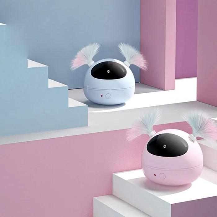 猫用レーザーロボット ボール状 自走式 猫用品 ペットおもちゃ - Yolerhome