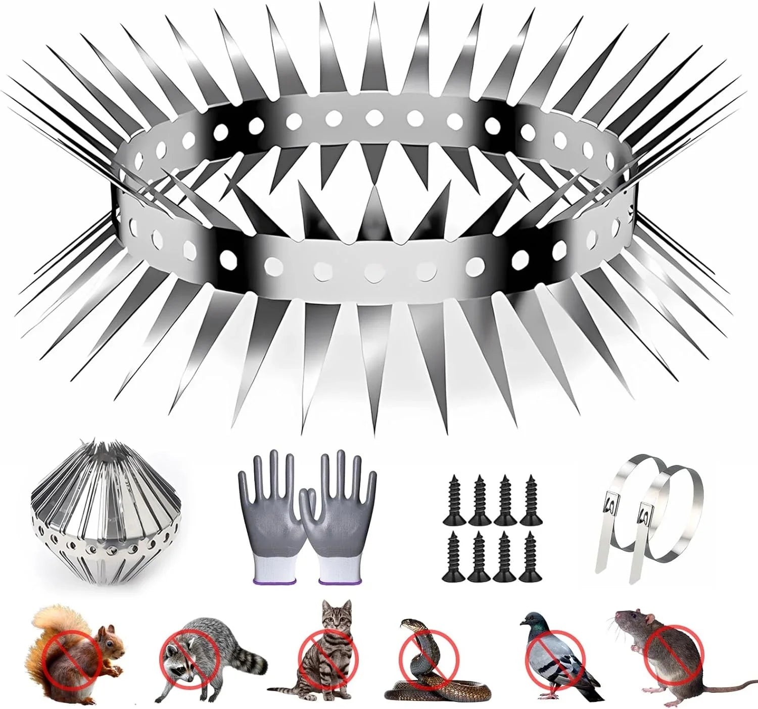 バードスパイク ステンレススチール 屋外 ハトや他の小鳥用 アライグマやリスがフェンスを登るのを効果的に回避 ガーデンフェンスや壁用のハトスパイク 鳥スパイク ハトや小鳥用 屋根の窓辺 フェンス 壁 納屋に最適 - Yolerhome