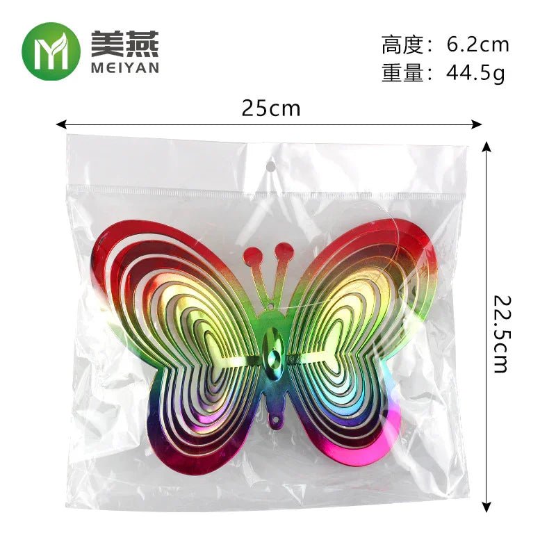 ガーデンウィンドスピナー鳩よけグッズ鳥避けグッズベランダ鳥よけグッズアウトドア野菜芝生鳥避けグッズベランダ防鳥園芸用品カラス対策吊り下げ式キラキラブルーちょう型 - Yolerhome