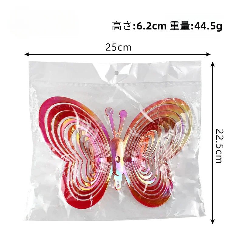 ガーデンウィンドスピナー鳩よけグッズ鳥避けグッズベランダ鳥よけグッズアウトドア野菜芝生鳥避けグッズベランダ防鳥園芸用品カラス対策吊り下げ式キラキラブルーちょう型 - Yolerhome