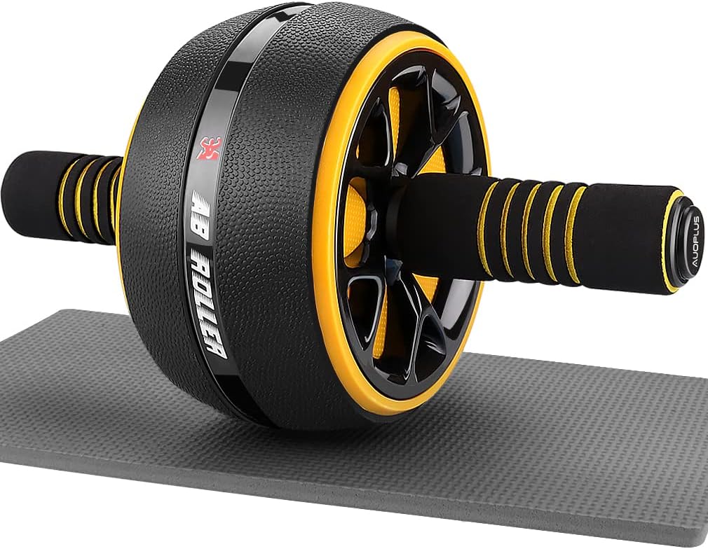 腹筋ローラー 膝マット付き アブホイール 腹筋 トレーニング器具 筋トレグッズ エクササイズローラー 体幹 ストレッチ ダイエット器具 アブローラー - Yolerhome