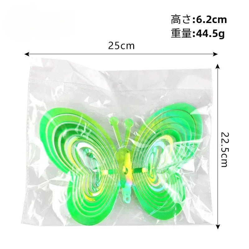 ガーデンウィンドスピナー鳩よけグッズ鳥避けグッズベランダ鳥よけグッズアウトドア野菜芝生鳥避けグッズベランダ防鳥園芸用品カラス対策吊り下げ式キラキラブルーちょう型 - Yolerhome