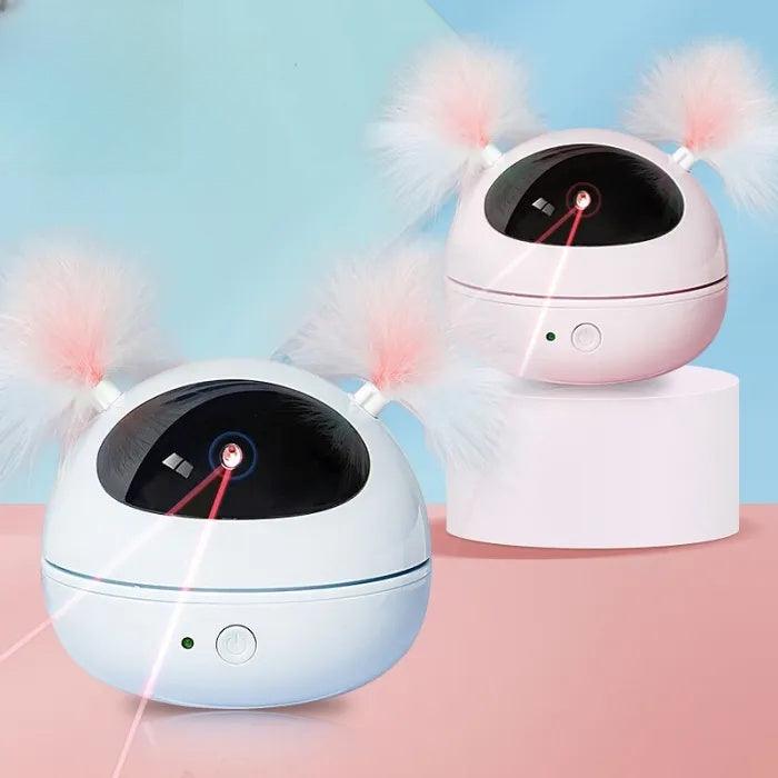 猫用レーザーロボット ボール状 自走式 猫用品 ペットおもちゃ - Yolerhome