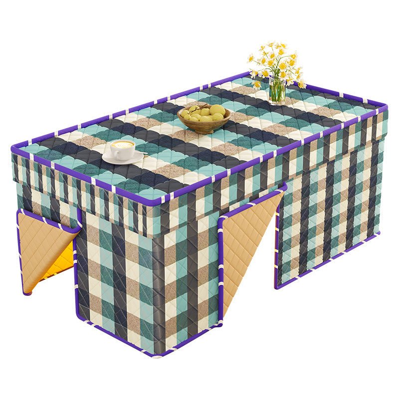 折りたたみこたつテーブル＋掛けふとん付き 長方形 テーブルクロス付 おしゃれ リビング用 家庭用 省スペース 冬用 暖房器具併用可 コタツベース家具 - Yolerhome