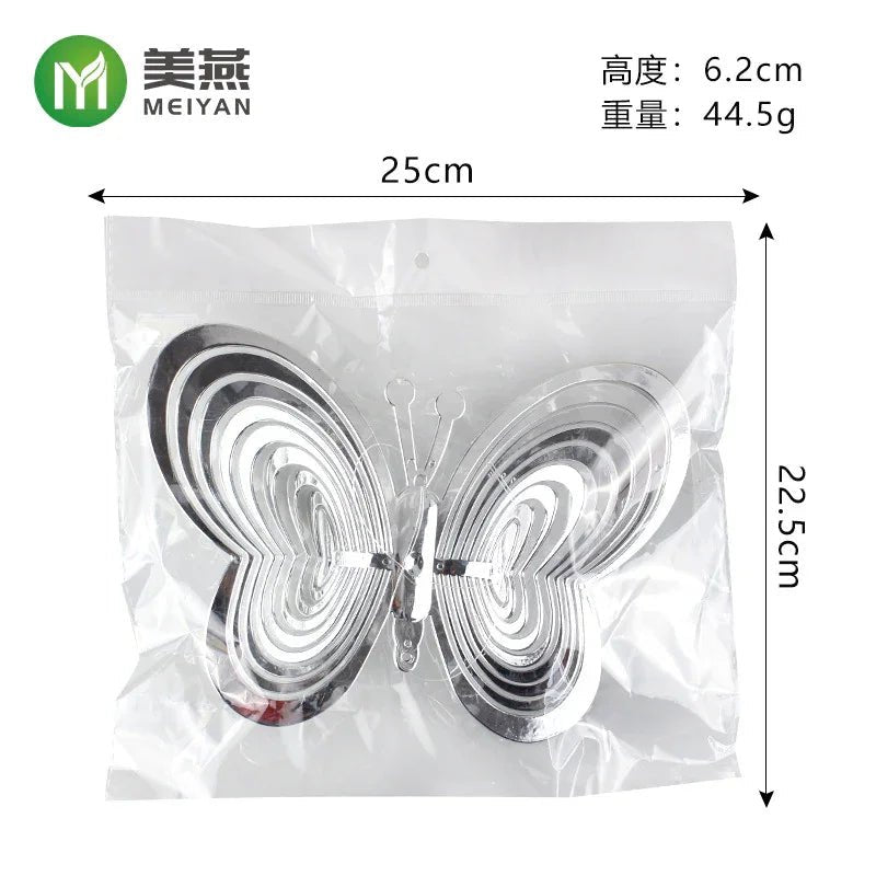 ガーデンウィンドスピナー鳩よけグッズ鳥避けグッズベランダ鳥よけグッズアウトドア野菜芝生鳥避けグッズベランダ防鳥園芸用品カラス対策吊り下げ式キラキラブルーちょう型 - Yolerhome