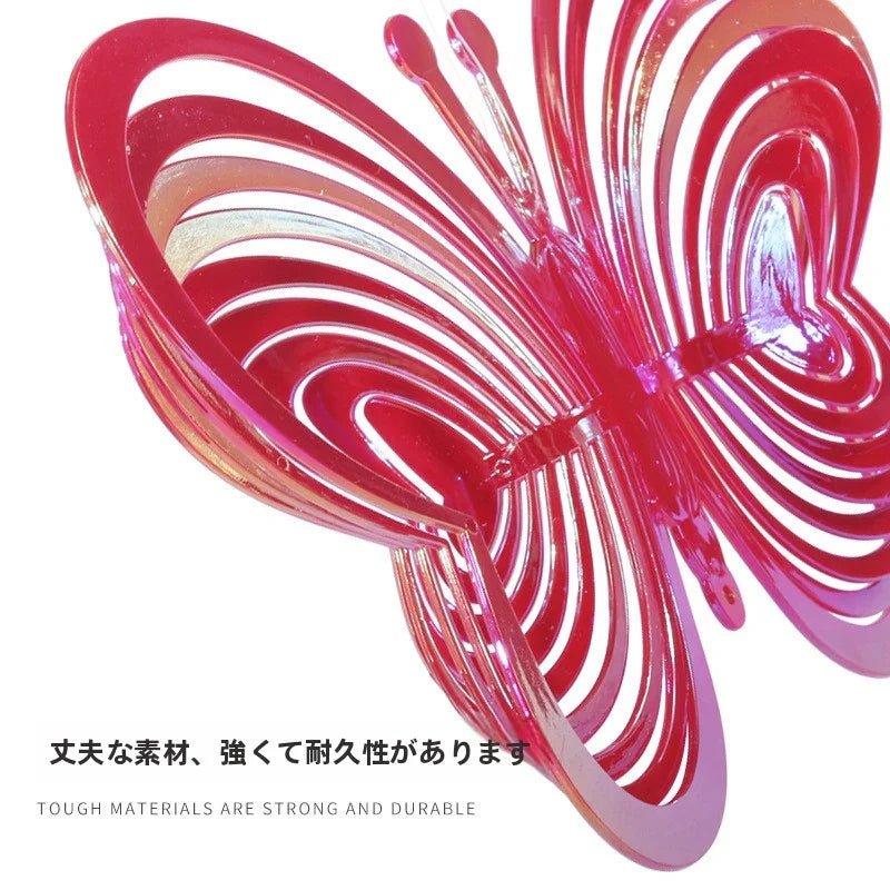 ガーデンウィンドスピナー鳩よけグッズ鳥避けグッズベランダ鳥よけグッズアウトドア野菜芝生鳥避けグッズベランダ防鳥園芸用品カラス対策吊り下げ式キラキラブルーちょう型 - Yolerhome