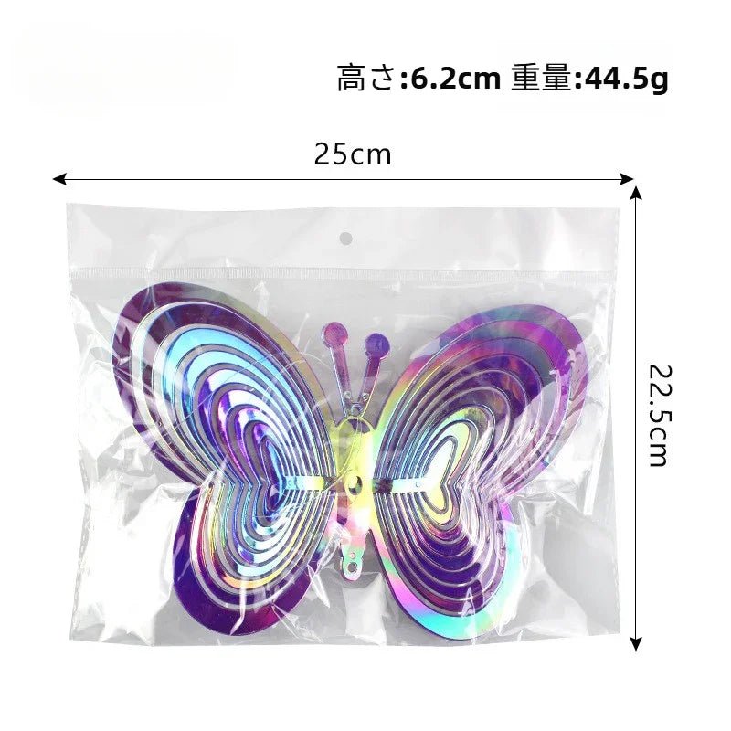 ガーデンウィンドスピナー鳩よけグッズ鳥避けグッズベランダ鳥よけグッズアウトドア野菜芝生鳥避けグッズベランダ防鳥園芸用品カラス対策吊り下げ式キラキラブルーちょう型 - Yolerhome