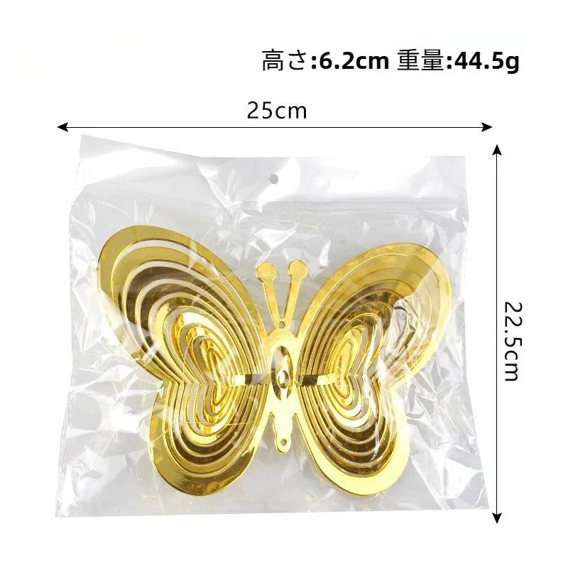 ガーデンウィンドスピナー鳩よけグッズ鳥避けグッズベランダ鳥よけグッズアウトドア野菜芝生鳥避けグッズベランダ防鳥園芸用品カラス対策吊り下げ式キラキラブルーちょう型 - Yolerhome