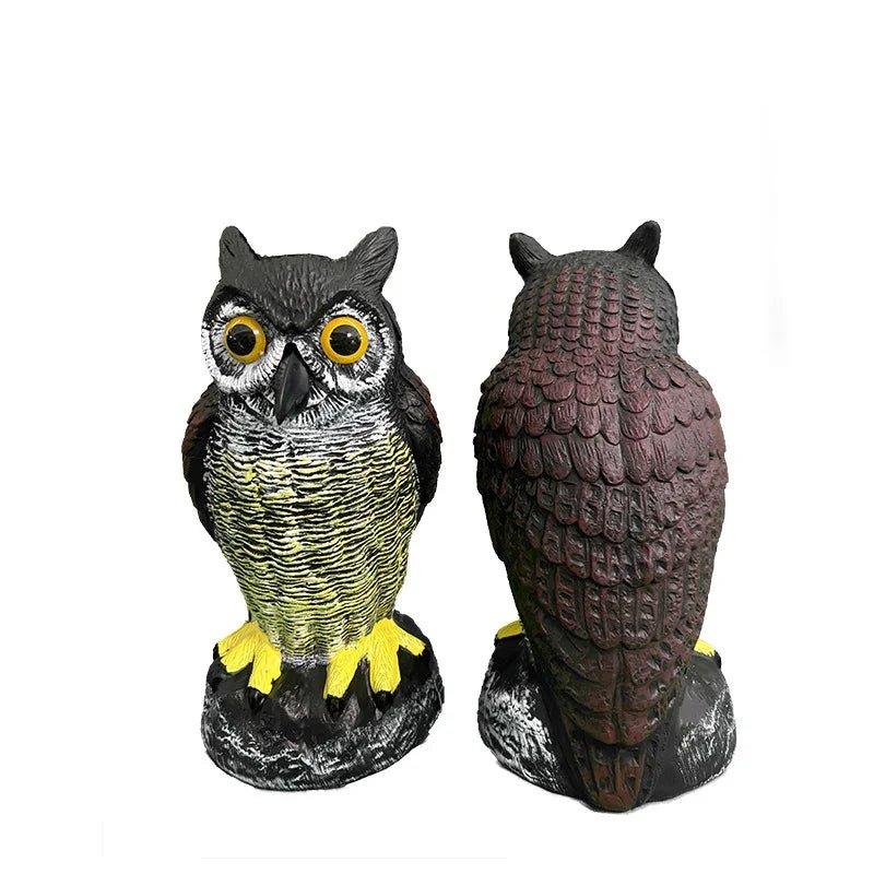 首振りフクロウ，驚異的目玉で威嚇!本物そっくりでどんな，鳥もびっくり!【防鳥防獣対策】撃退ハト、スズメ、カラス、ムクドリ、ヒヨドリなど鳩よけ，鳥よけ鳩対策鳥対策撃退 - Yolerhome