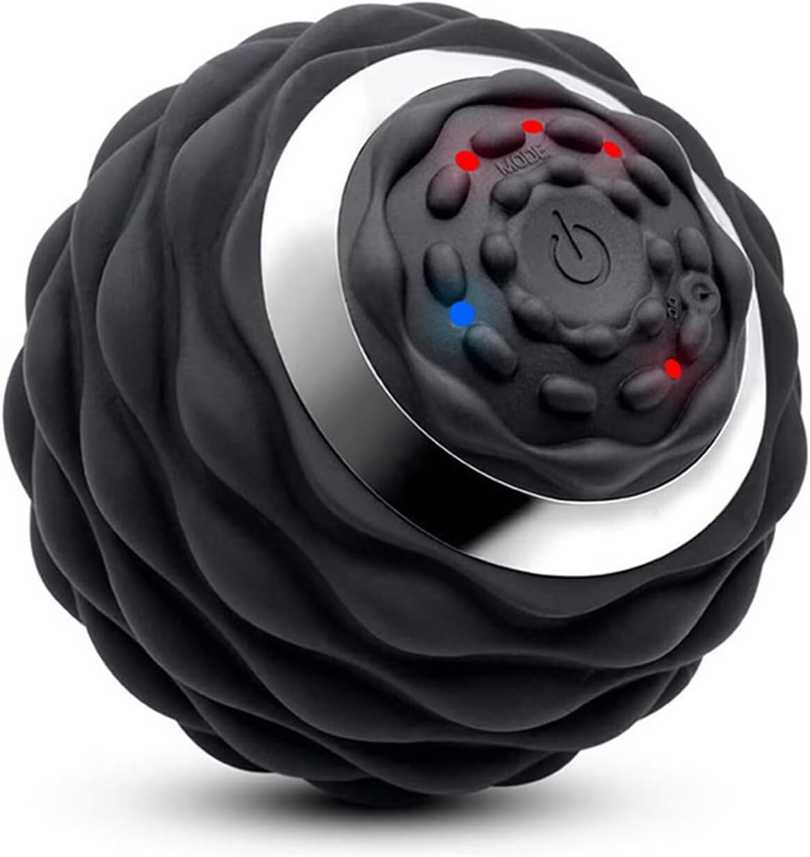 振動ボール 筋膜リリースボール ミニ 振動マシン 全身ストレッチ 内転筋 筋トレ 太もも 太ももに挟む 健康器具 シルバーブラック - Yolerhome