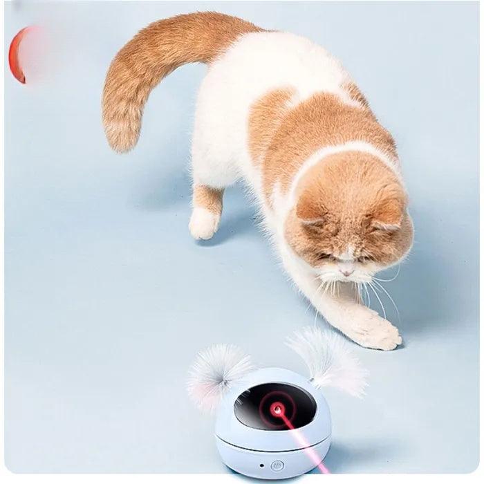 猫用レーザーロボット ボール状 自走式 猫用品 ペットおもちゃ - Yolerhome