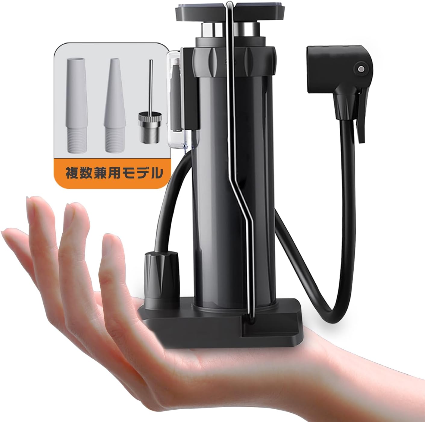 自転車 空気入れ 仏式 くうきいれ 仏/英/米式バルブ対応 くうき空気入れ コンパクト足踏み式 ボール 兼用 人気携帯空気入れ 自転車 ボール、電動車、バイク、球、針、浮き輪用 日本語取扱説明書付き - Yolerhome