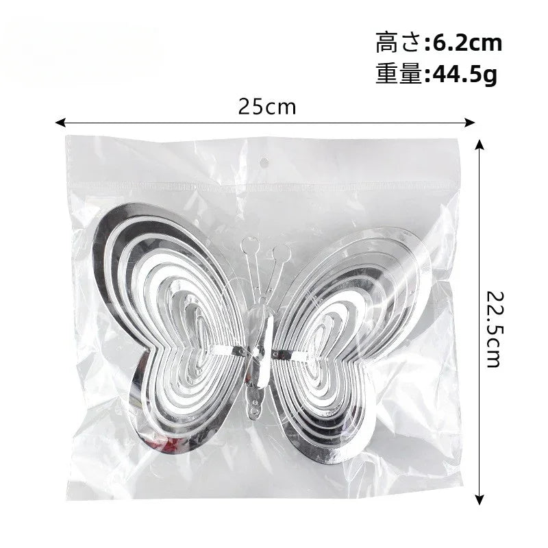 ガーデンウィンドスピナー鳩よけグッズ鳥避けグッズベランダ鳥よけグッズアウトドア野菜芝生鳥避けグッズベランダ防鳥園芸用品カラス対策吊り下げ式キラキラブルーちょう型 - Yolerhome