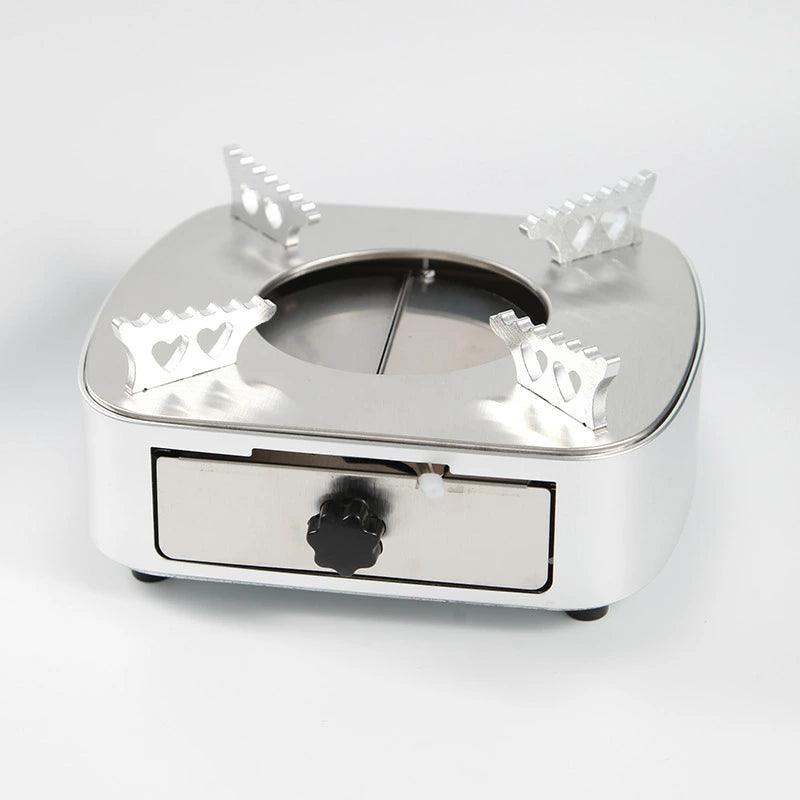 卓上コンロ 小型 一人鍋 ストーブ コンロ 火力調整可能 引き出し式 ステンレス鋼製 - Yolerhome