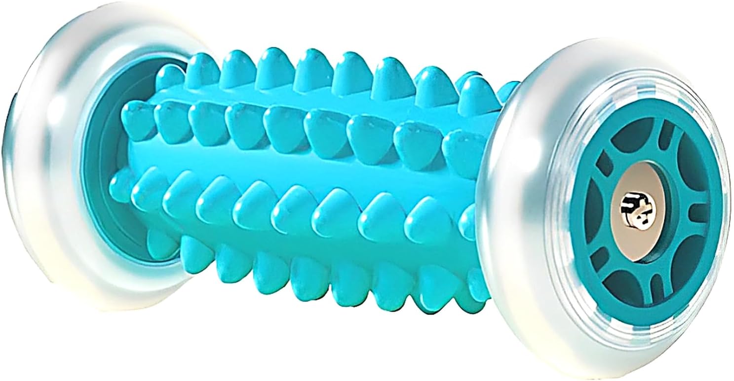 足裏 マッサージ フットローラー 足つぼマッサージローラー コロコロ 自宅ケア 足元リフレッシュ (スカイブルー) - Yolerhome
