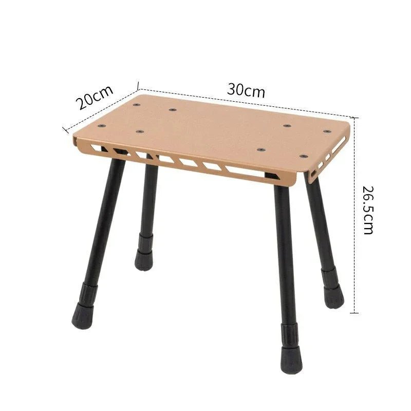 サイドテーブル キャンプ テーブル ミニ コンパクト 高さ調整可能 折り畳み式アウトドアテーブル アルミ製天板 軽量 収納袋付き ソロキャンプ 釣り バーベキュー 室外向け 安定性デザイン 使いやすい - Yolerhome