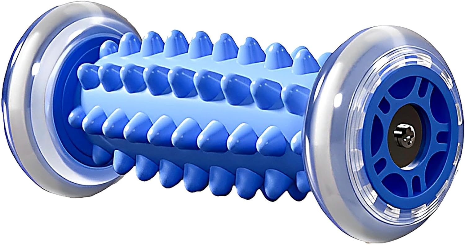 足裏 マッサージ フットローラー 足つぼマッサージローラー コロコロ 自宅ケア 足元リフレッシュ (スカイブルー) - Yolerhome