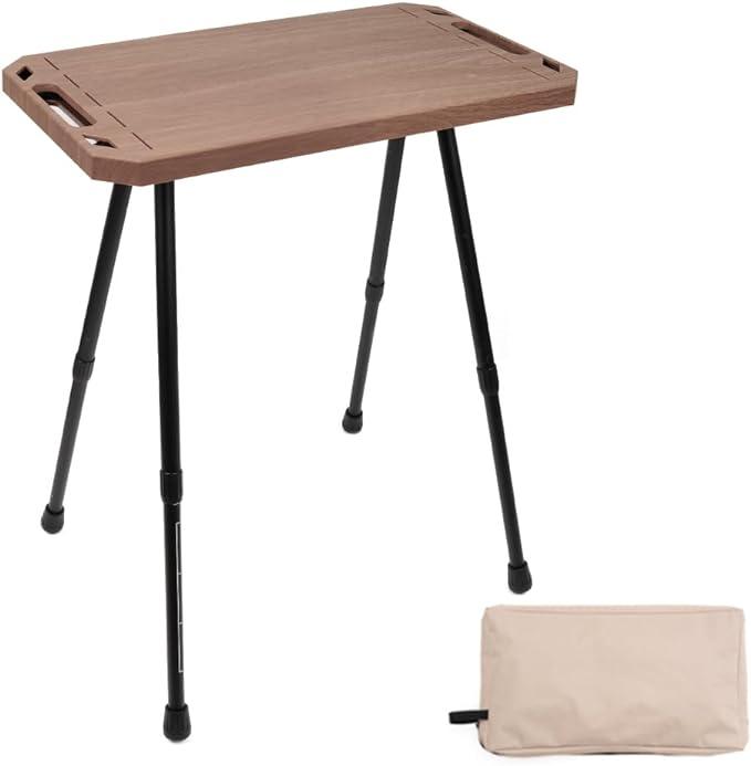 キャンプ テーブル サイドテーブル コンパクト 高さ調整可能 折り畳み式 アウトドアテーブル 収納袋付け - Yolerhome