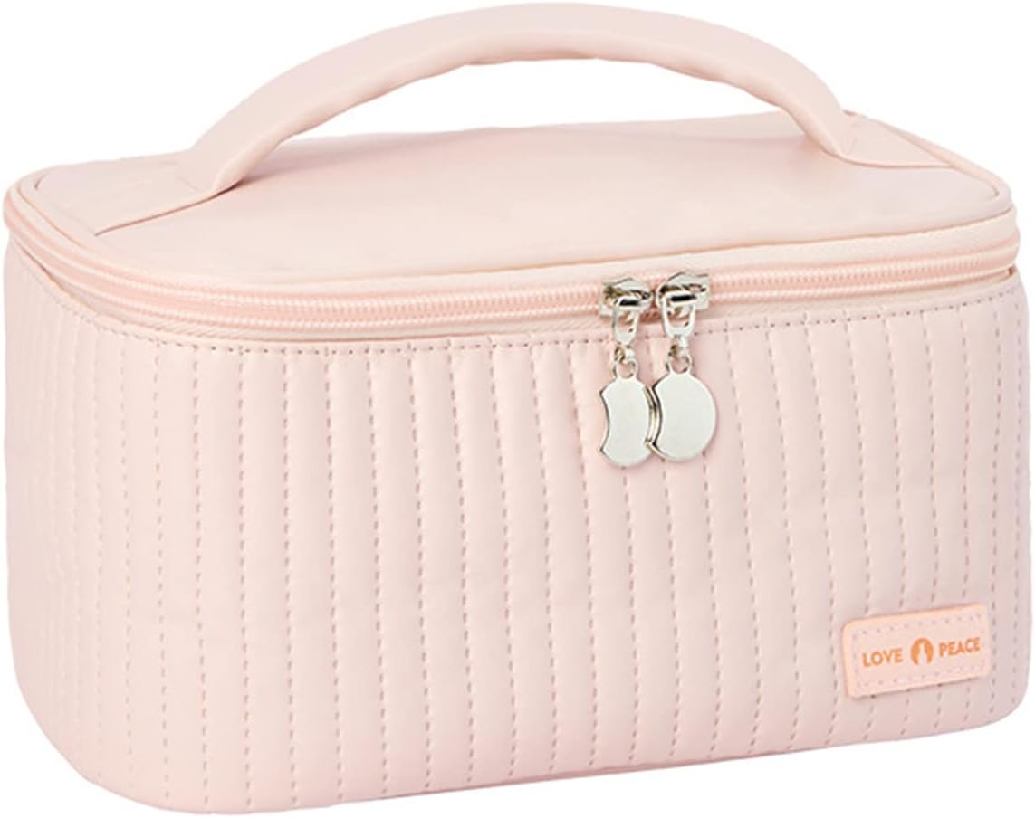 トラベル 化粧ポーチ メイクポーチ 大容量 持ち運び 大きめ 化粧ぽーち 人気 バニティポーチ コスメポーチ かわいい 可愛い おしゃれ 軽量 防水 コスメぽーち こすめぽーち メイクぽーち レディース ピンク - Yolerhome