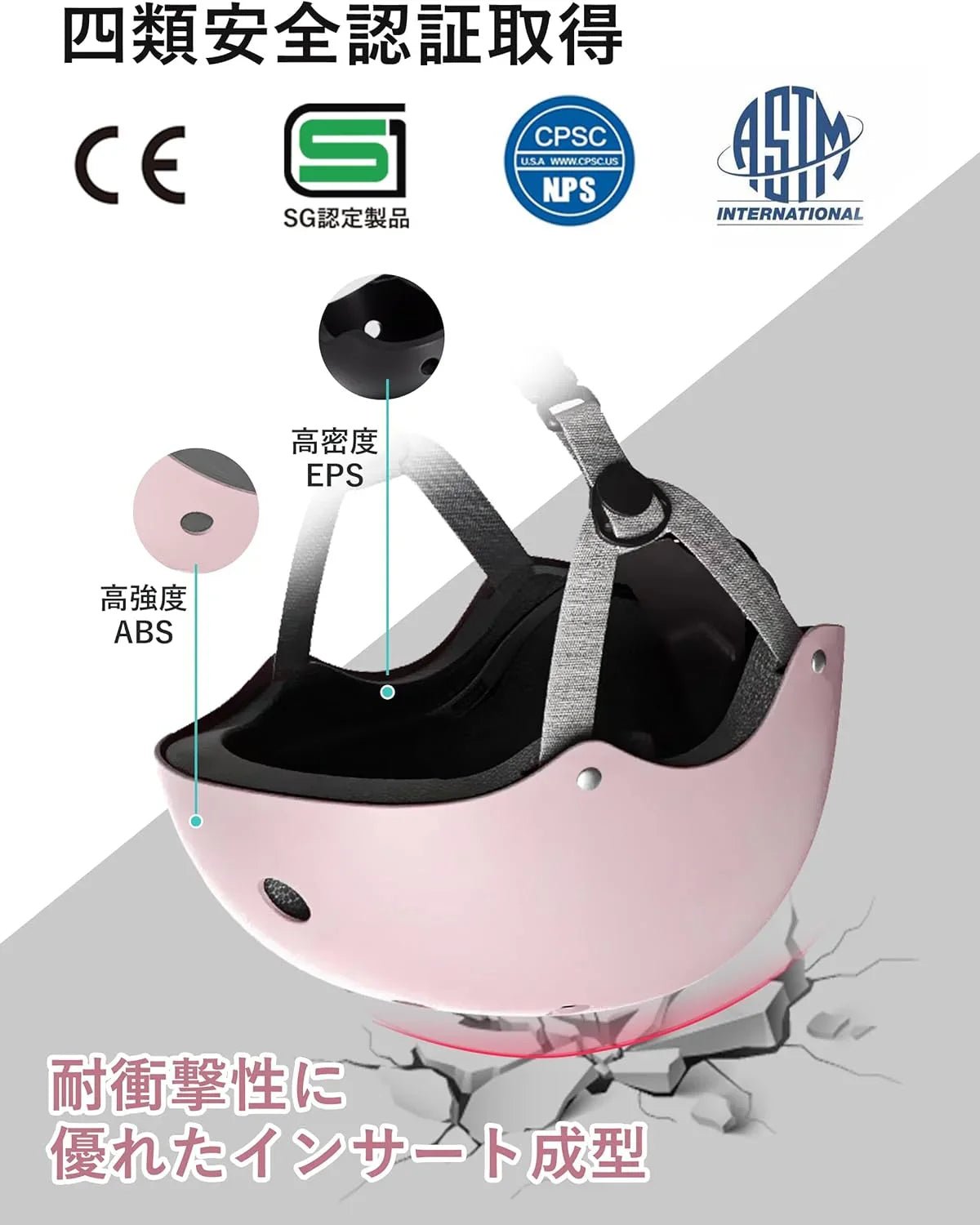 自転車 ヘルメット 子供用 SG規格 四類安全認证取得 耐衝撃 頭部保護 軽量 調節可能ベルト ムレにくい サイクリング 通学 スケボー 小学生 中学生 高校生 CE認定品 CPSC規格品 ASTM基準品 - Yolerhome