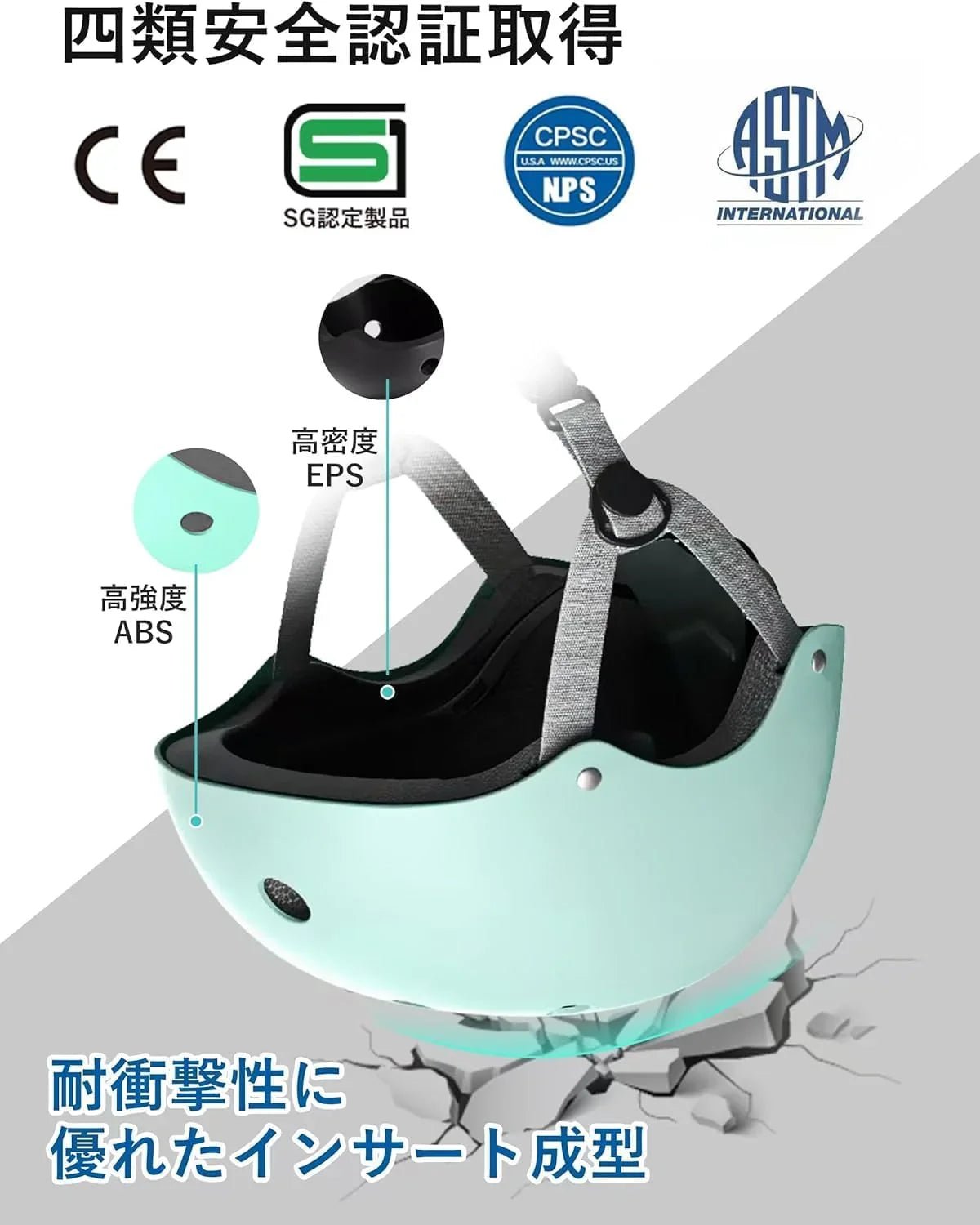 自転車 ヘルメット 子供用 SG規格 四類安全認证取得 耐衝撃 頭部保護 軽量 調節可能ベルト ムレにくい サイクリング 通学 スケボー 小学生 中学生 高校生 CE認定品 CPSC規格品 ASTM基準品 - Yolerhome