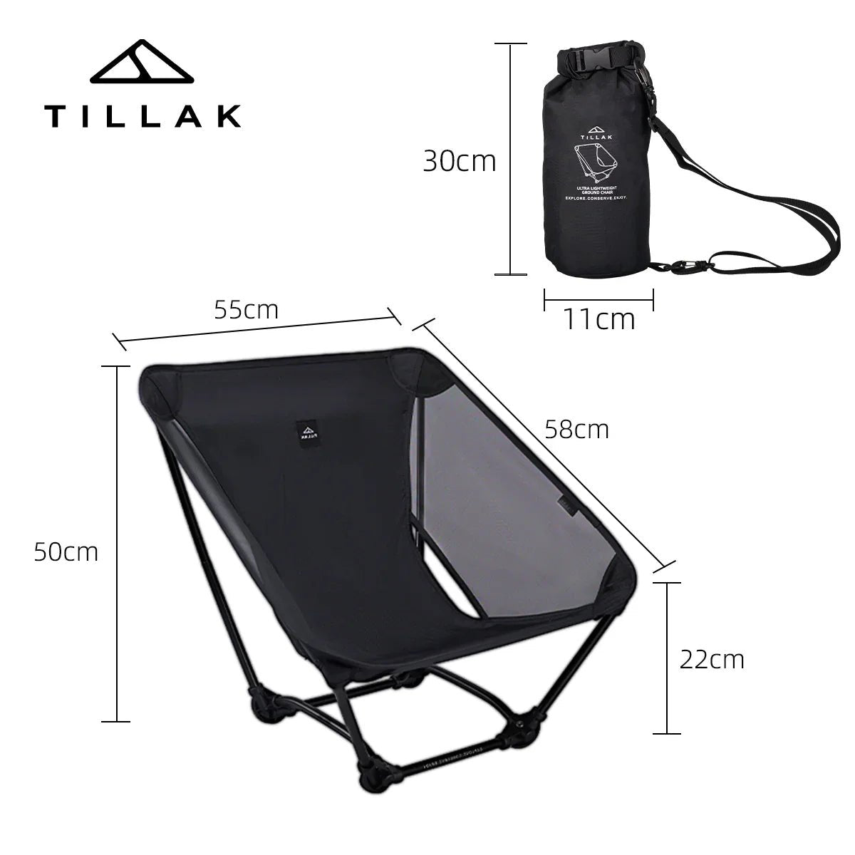 アウトドア グラウンドチェア キャンプ ハイキング キャンプムーンチェアSOLO軽量グランドチェア屋外折りたたみ4脚チェア - Yolerhome