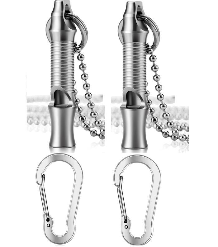 緊急ホイッスル 笛 デカ音 SOS 120dB ステンレス鋼 軽量 頑丈E - WH03 - Yolerhome