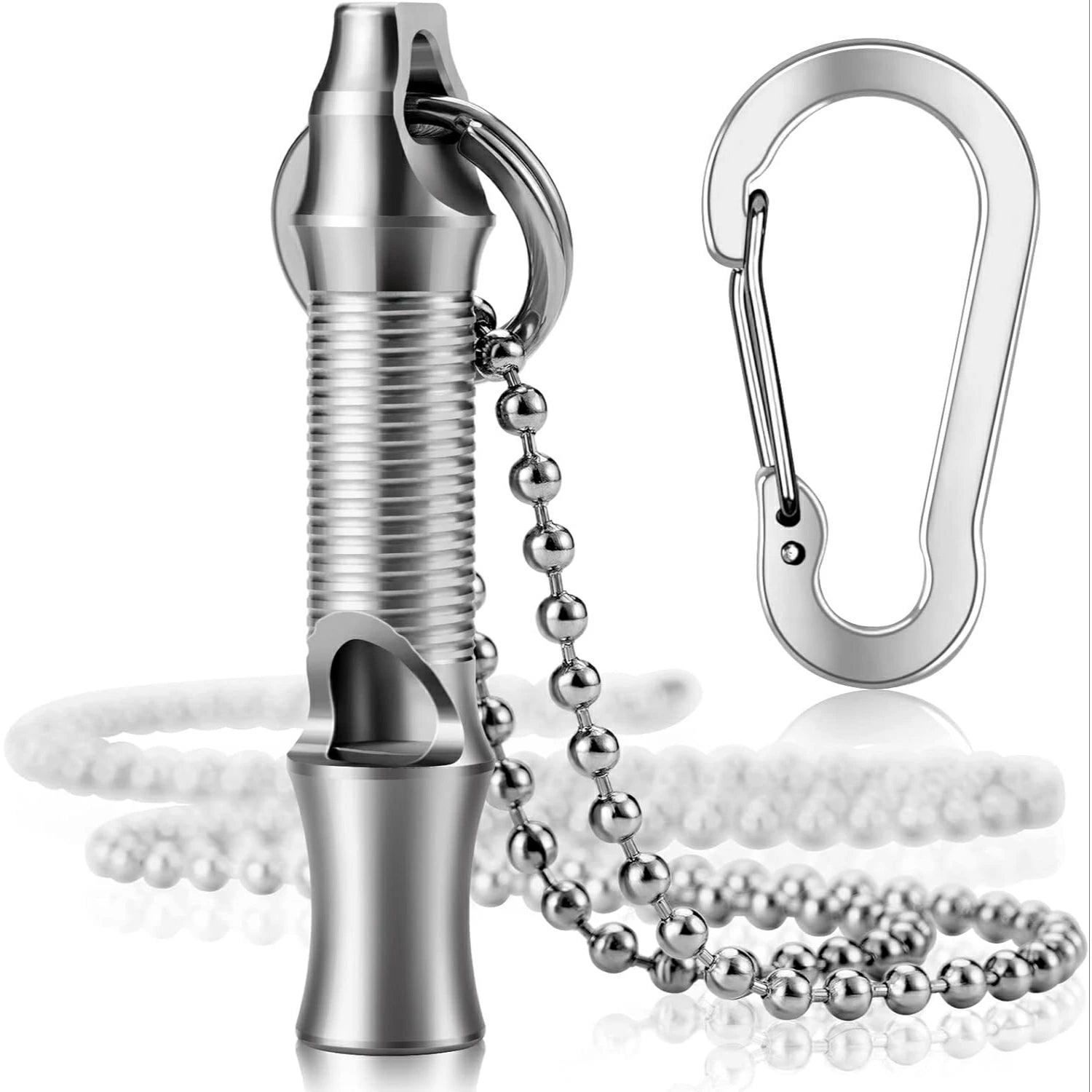 緊急ホイッスル 笛 デカ音 SOS 120dB ステンレス鋼 軽量 頑丈E - WH03 - Yolerhome