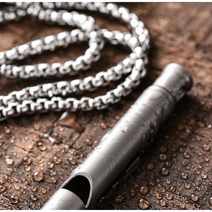 チタン製 ホイッスル 地震 SOS 口笛 大音量 120dB 頑丈 アウトドアE - WH05 - Yolerhome