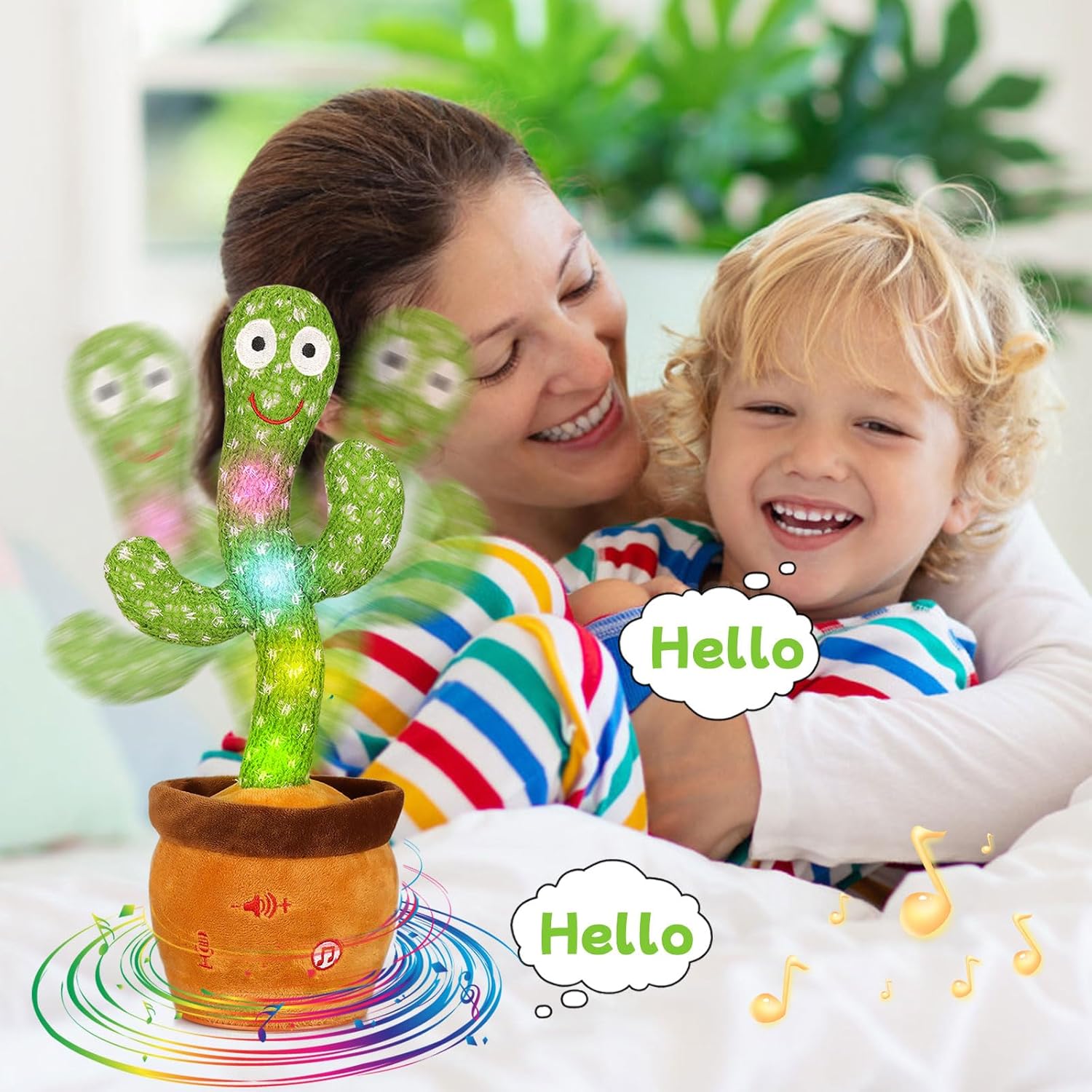 踊るサボテン おもちゃ サボテン 踊る/ダンシング/動く/歌う/録音 真似するぬいぐるみ サボテンおもちゃ talking cactus toy for kids 子供の日 誕生日 クリスマス ハロウィン 新年 プレゼントクリスマスギフト 子供向け 英語の歌付き 音量調節可能 充電モデル クリスマス飾り - Yolerhome