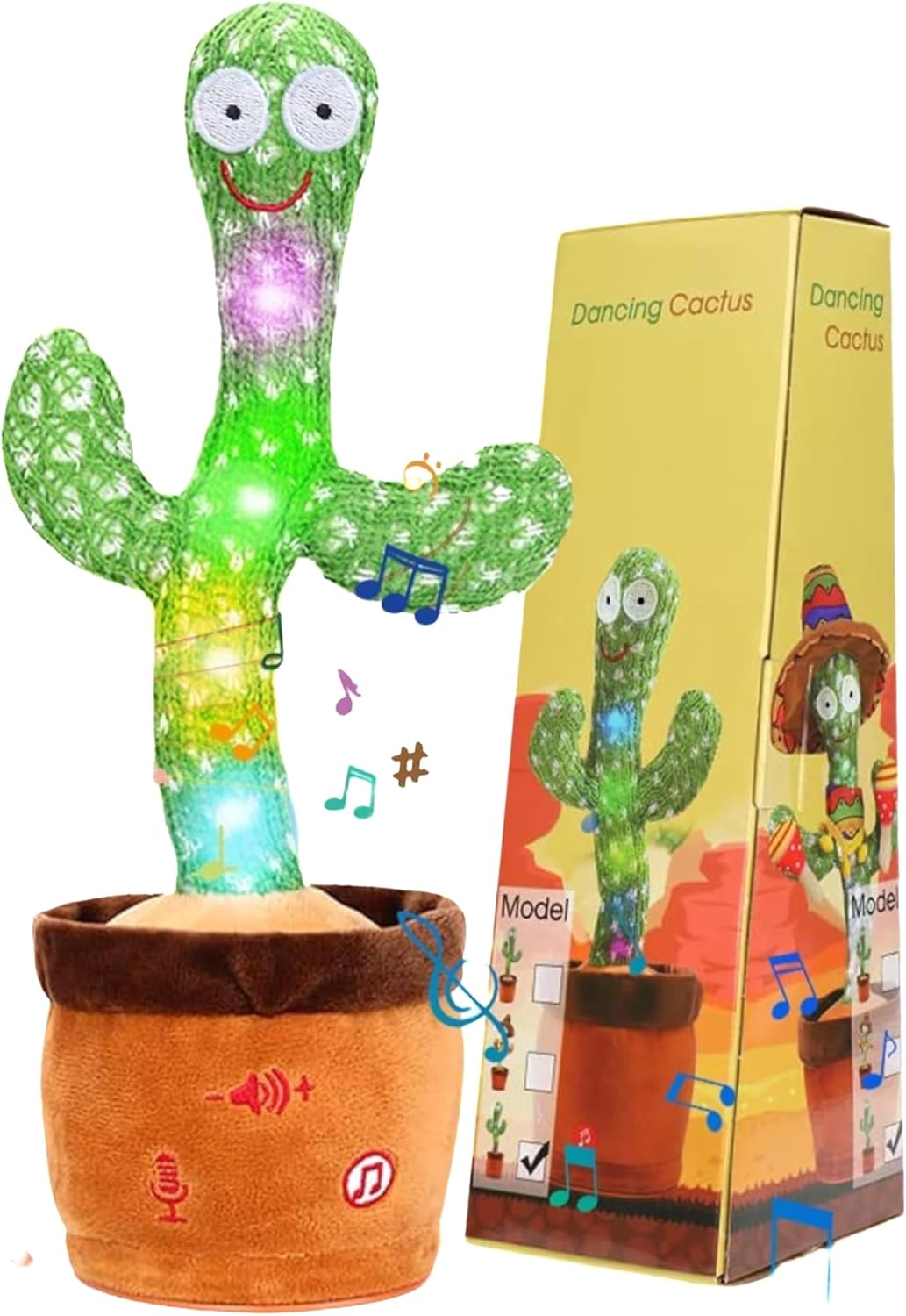 踊るサボテン おもちゃ サボテン 踊る/ダンシング/動く/歌う/録音 真似するぬいぐるみ サボテンおもちゃ talking cactus toy for kids 子供の日 誕生日 クリスマス ハロウィン 新年 プレゼントクリスマスギフト 子供向け 英語の歌付き 音量調節可能 充電モデル クリスマス飾り - Yolerhome