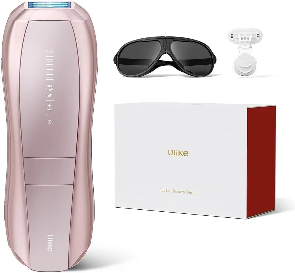 【正規品】Ulike 脱毛器 Air10 光美容器 髭/脇/VIO/脚/腕 全身対応可能 週に3回で効果実感 【メーカー2年保証/特許取得済みサファイア冷却技術でほぼ無痛】 自動連続照射 時短ケア ダブルランプ SHRモード付き 家庭用光美容器 メンズ レディース (ホワイトゴールド) - Yolerhome