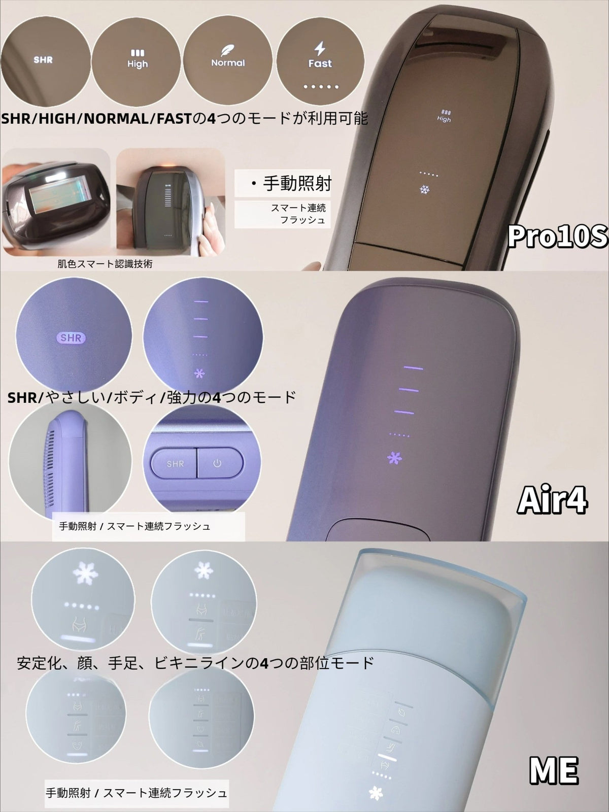 Ulike Air4 脱毛器 家庭用 光美容器 サファイア冷却技術搭載 痛み軽減 