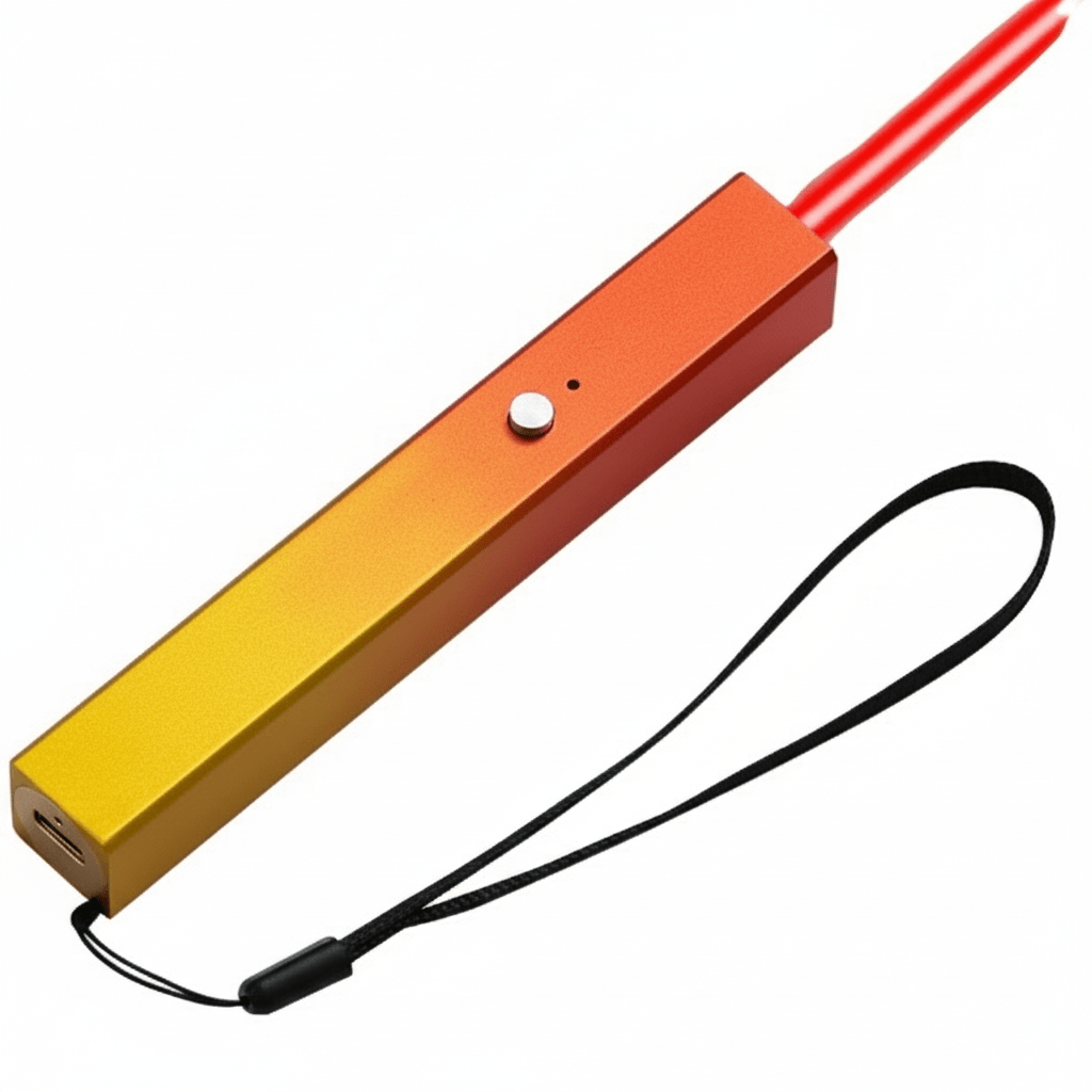 正方形青色レーザーポインター USB充電式 教育用ペン 指示棒 教鞭 説明会 講義 研修 デモンストレーション用 - Yolerhome