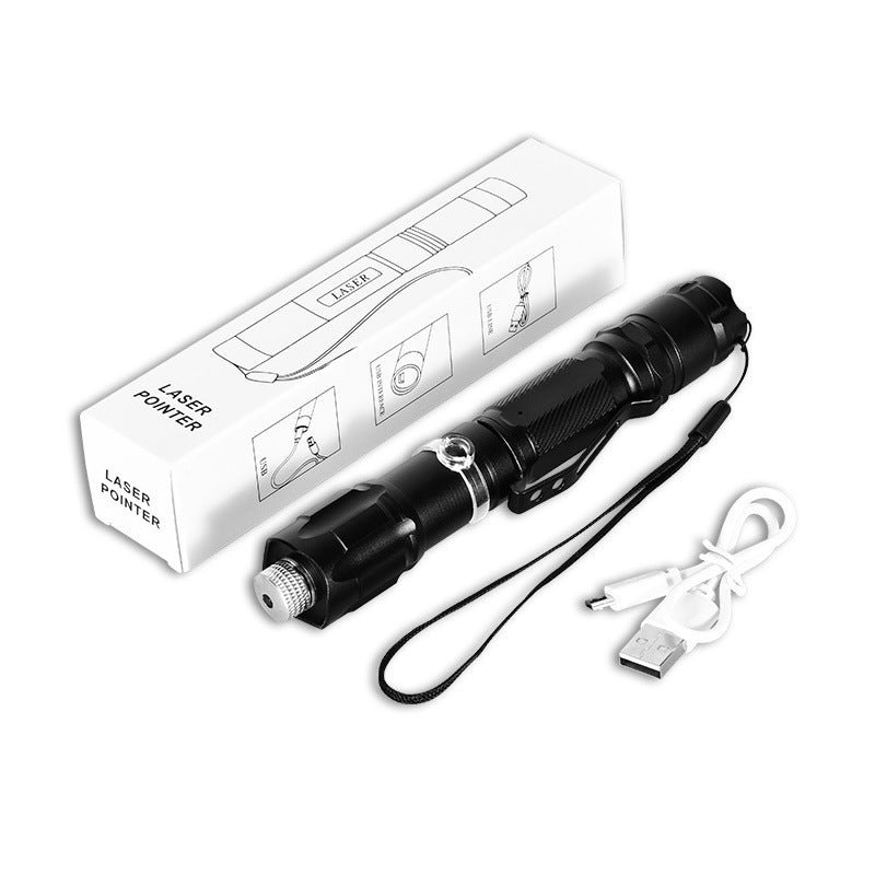 USB009 レーザーポインター 高出力 多色（赤・緑・青紫）USB充電式 強力電灯 指示棒 長距離照射 防災 アウトドア プレゼン用 - Yolerhome