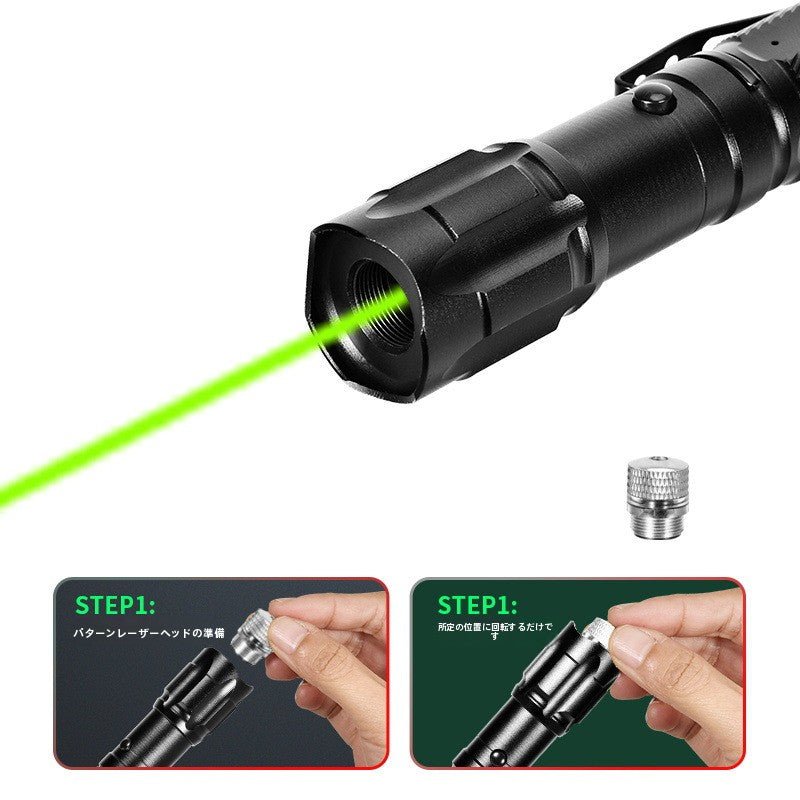 USB009 レーザーポインター 高出力 多色（赤・緑・青紫）USB充電式 強力電灯 指示棒 長距離照射 防災 アウトドア プレゼン用 - Yolerhome