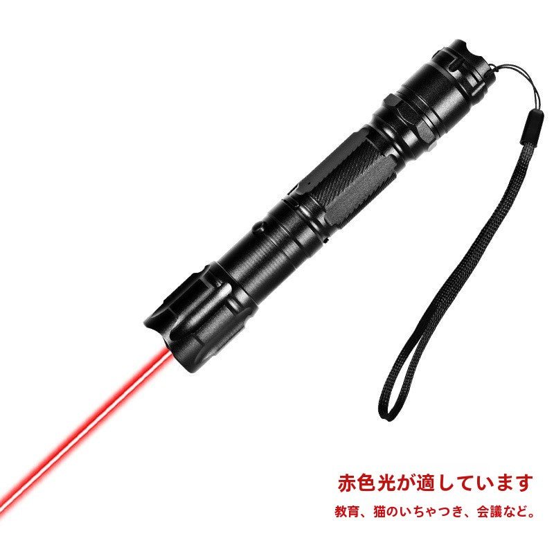 USB009 レーザーポインター 高出力 多色（赤・緑・青紫）USB充電式 強力電灯 指示棒 長距離照射 防災 アウトドア プレゼン用 - Yolerhome