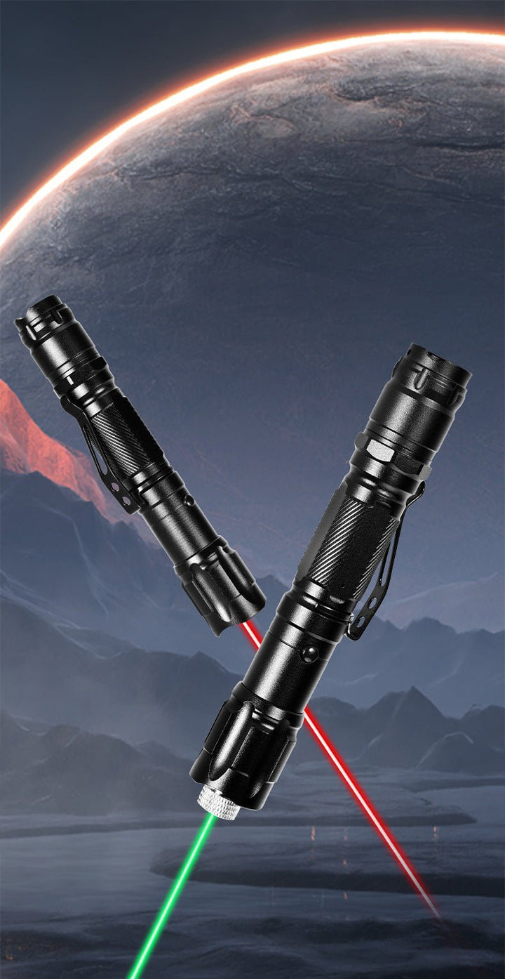 USB009 レーザーポインター 高出力 多色（赤・緑・青紫）USB充電式 強力電灯 指示棒 長距離照射 防災 アウトドア プレゼン用 - Yolerhome