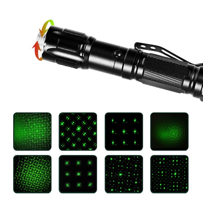 USB009 レーザーポインター 高出力 多色（赤・緑・青紫）USB充電式 強力電灯 指示棒 長距離照射 防災 アウトドア プレゼン用 - Yolerhome