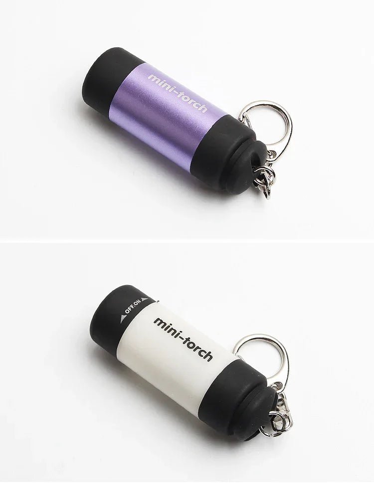 USB充電式ミニLED懐中電灯強光・防水設計小型キーライトトーチ型コンパクト照明ライト夜間携帯用に最適 - Yolerhome