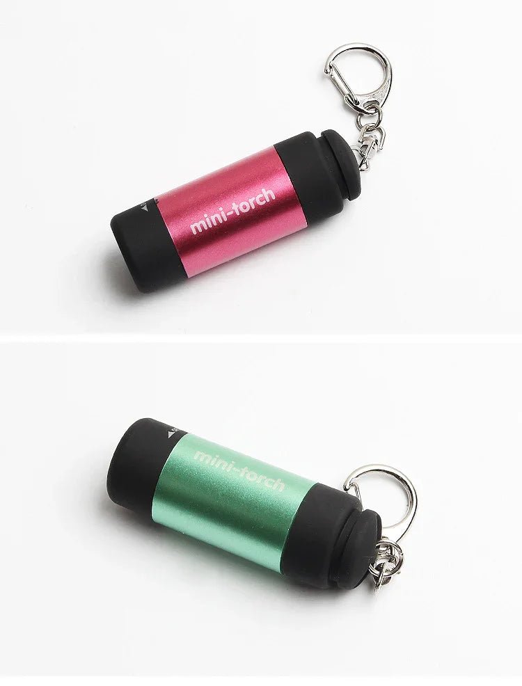 USB充電式ミニLED懐中電灯強光・防水設計小型キーライトトーチ型コンパクト照明ライト夜間携帯用に最適 - Yolerhome