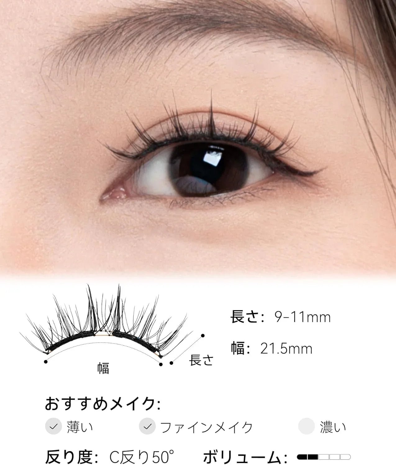 WOSADO マグネットつけまつ毛 一体型 、No.02 ナチュラルブラウン2.0 、磁気 つけまつげ 、接着剤不要、ふんわり、すっぴん感、再利用可能、濃いメイク向き - Yolerhome