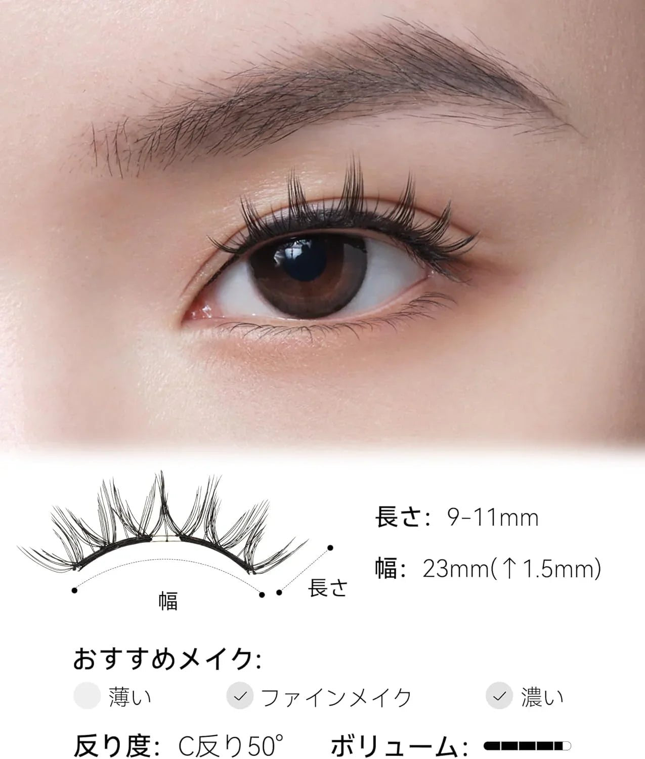 WOSADO マグネットつけまつ毛 一体型 、No.02 ナチュラルブラウン2.0 、磁気 つけまつげ 、接着剤不要、ふんわり、すっぴん感、再利用可能、濃いメイク向き - Yolerhome