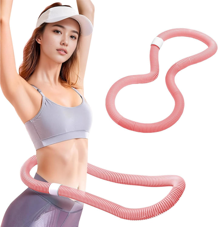 折りたたみ式フラフープ 静音設計 在宅フィットネス 室内ダイエット 有酸素運動 脂肪燃焼 エクササイズリング 男女兼用 ピンク | Yoler - Yolerhome