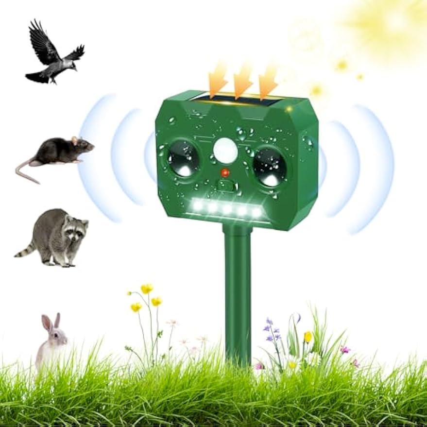 動物撃退器 猫よけ 猫避け ZOUXO 人気版 超音波 害獣撃退器 効果絶大 犬よけ 鳥よけ LED強力フラッシュライト 赤外線センサー 二つ 超音波スピーカー ソーラー充電 超長待機 IP65防水防塵 120° 12m感知範囲 猫/鳥/犬よけ 猫避け 差し込み&壁掛け型の両用 超音波害獣対策器 【1個入り】 - Yolerhome