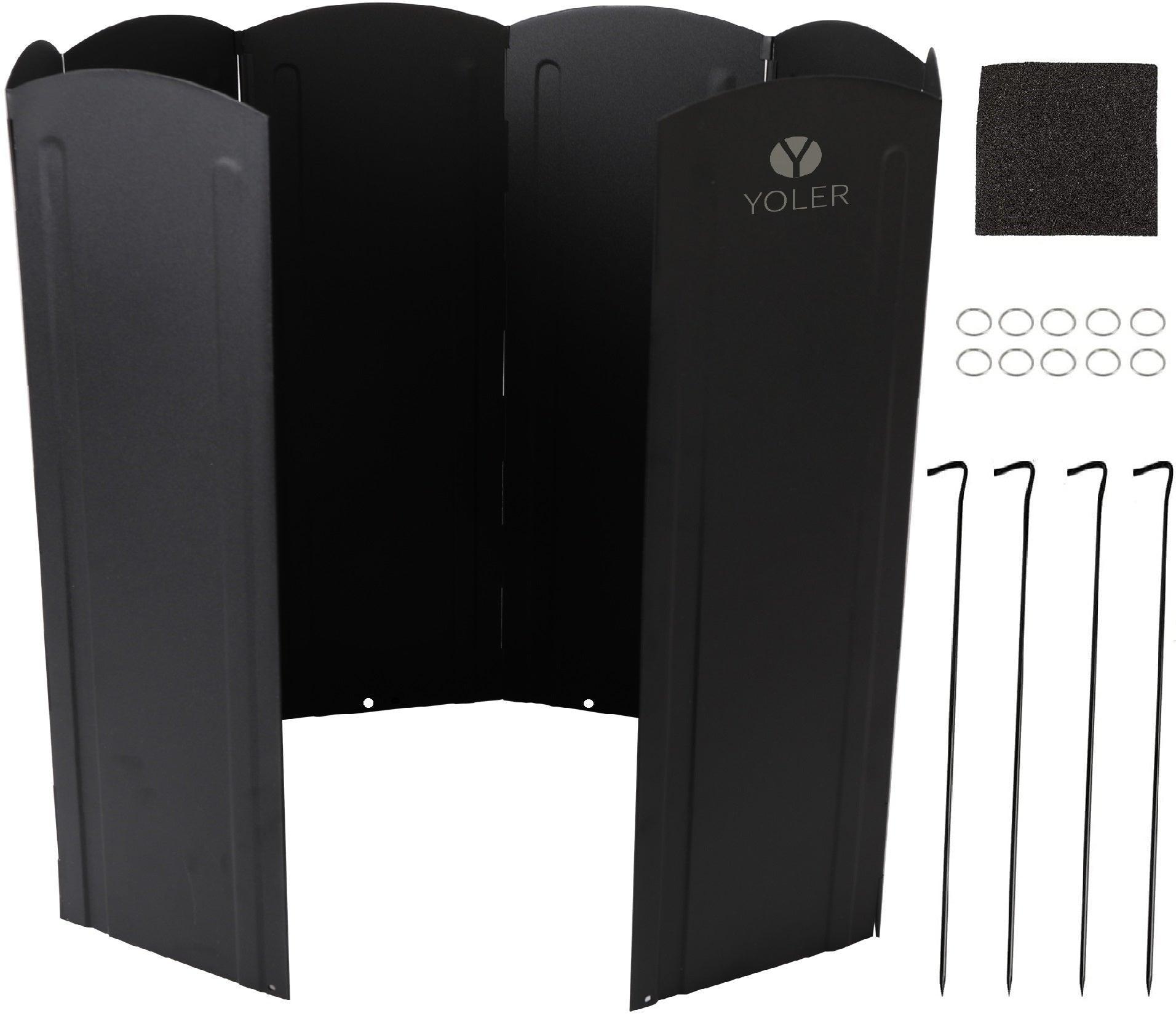 大型風除板 幅120cm高さ40cm ブラック(粉体塗装) YR - WSMB - Yolerhome