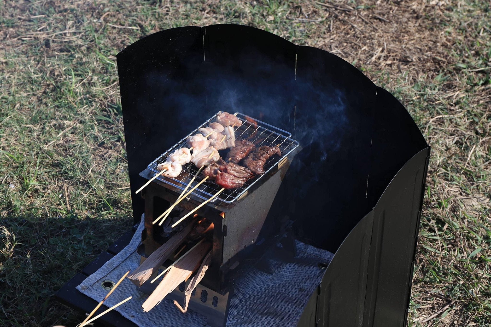 大型風除板 幅120cm高さ70cm ブラック(粉体塗装) YR - WSXXLB - Yolerhome